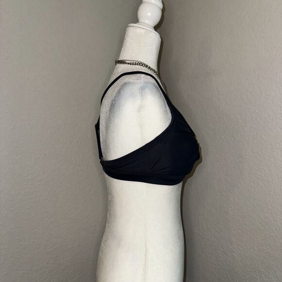 Athleta Twister Bikini Top Womens 34D/DD Heather Gray Stretch Crossback Swimwear - Picture 2 of 6